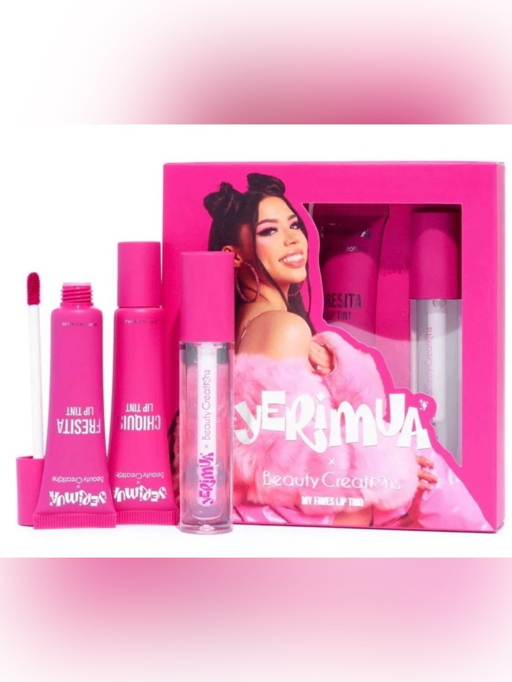 Beauty Creations Yerimua Hot Pink Lip Tint & Clear Gloss Set